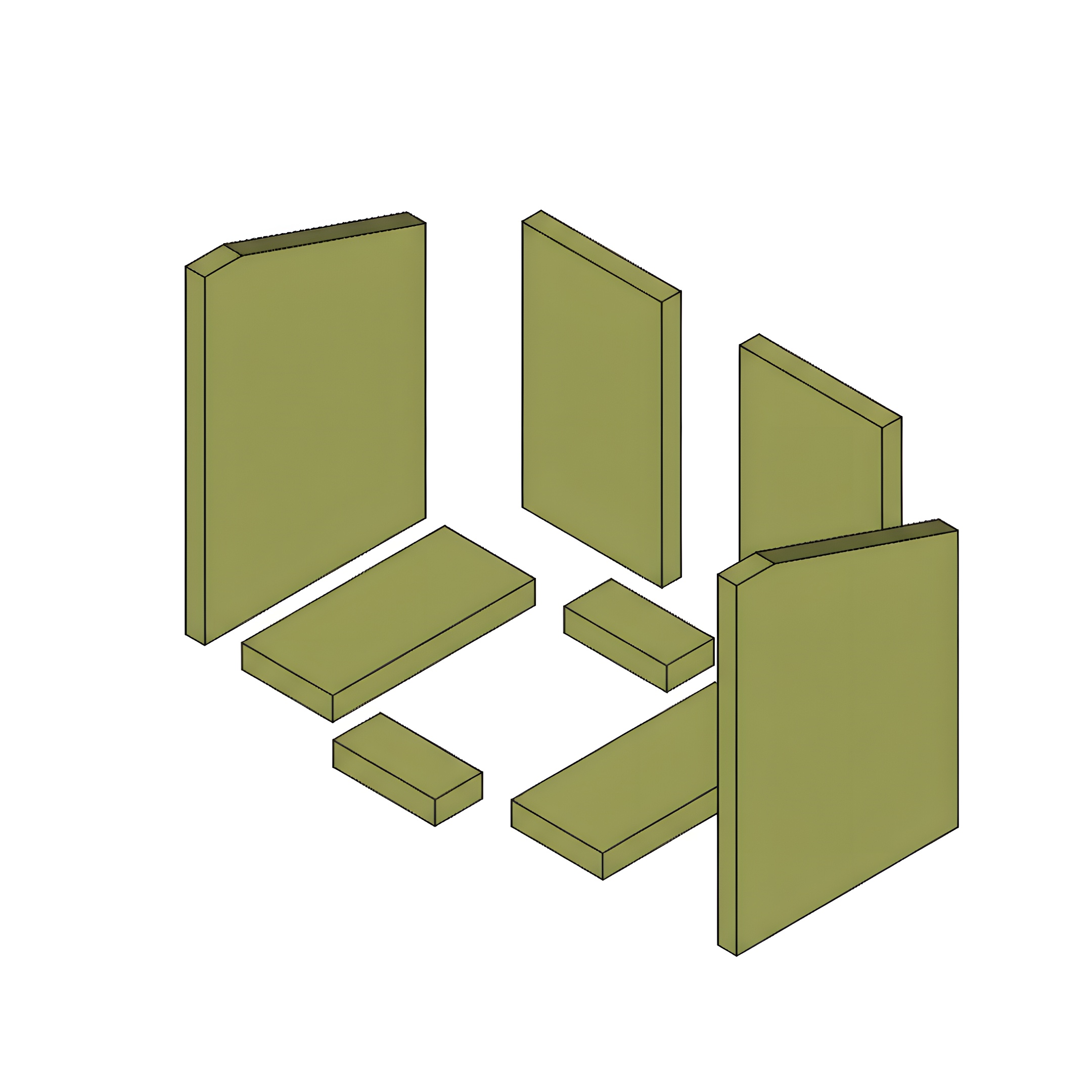 UNI-1146 3.0 Brennraum Vermiculit, komplett, Set 8 teilig
