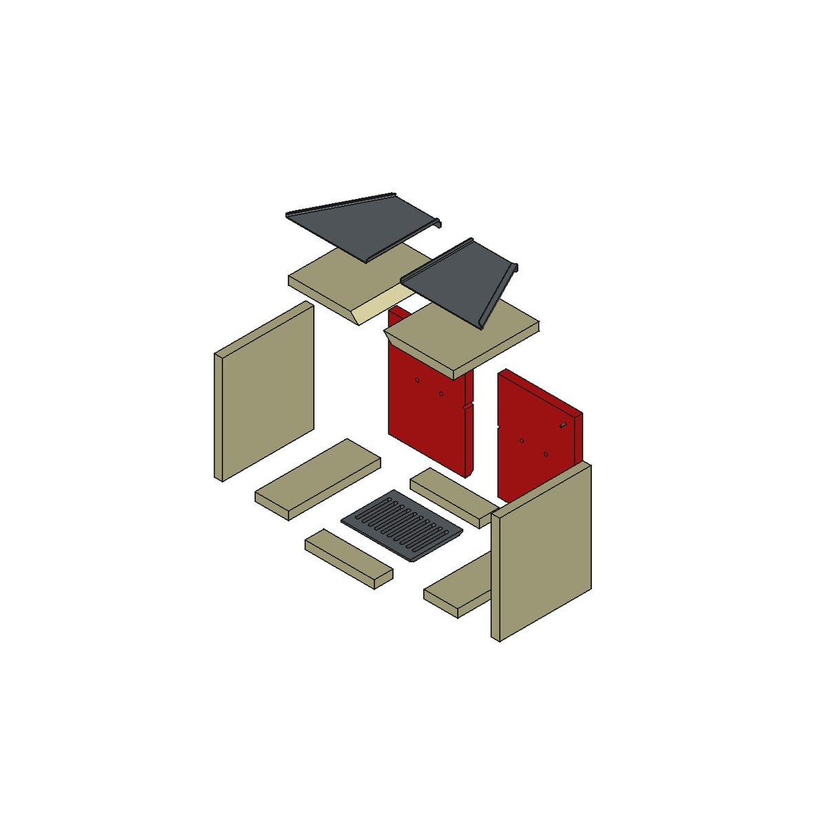 Ulisse Brennraum hinten Set 2-teilig